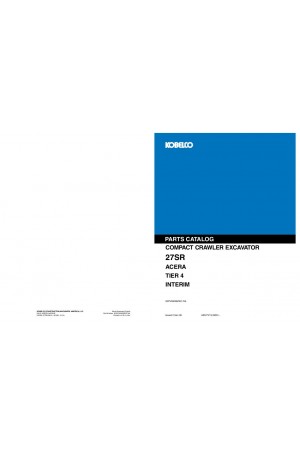 Kobelco 27SR, 4 Parts Catalog