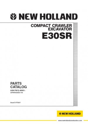 New Holland CE E30SR Parts Catalog