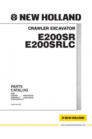 New Holland CE E200SR, E200SR LC Parts Catalog