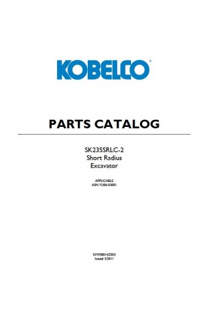 Kobelco SK235SRLC-2 Parts Catalog