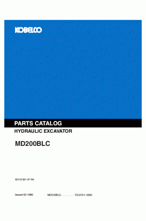 Kobelco MD200BLC Parts Catalog