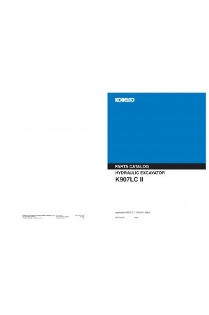 Kobelco K907 Parts Catalog