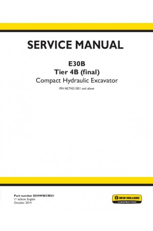 New Holland CE E30B Service Manual