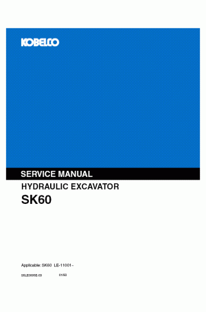 Kobelco SK60 Service Manual