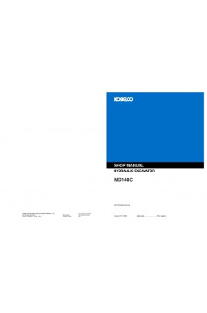 Kobelco MD140C Service Manual