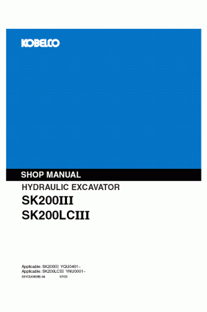 Kobelco SK200 Service Manual