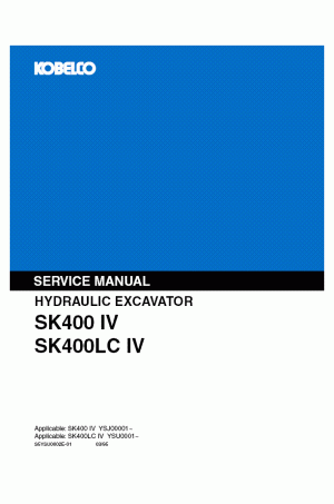 Kobelco SK400, SK400LC Service Manual
