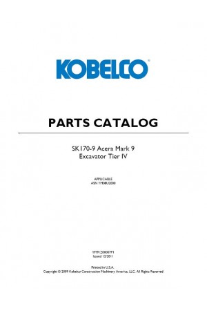 Kobelco SK170-9 Parts Catalog