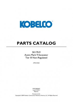 Kobelco SK170 Parts Catalog