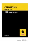 New Holland CE EH160 Operator`s Manual