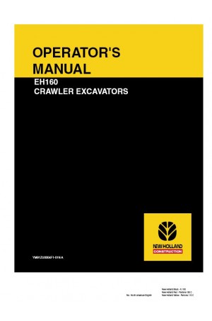 New Holland CE EH160 Operator`s Manual