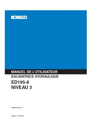 Kobelco ED195-8 Operator`s Manual