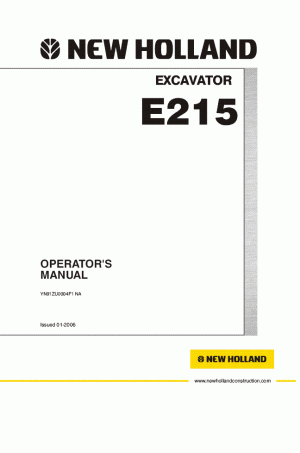 New Holland CE E215 Operator`s Manual