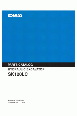 Kobelco SK120, SK120LC Parts Catalog