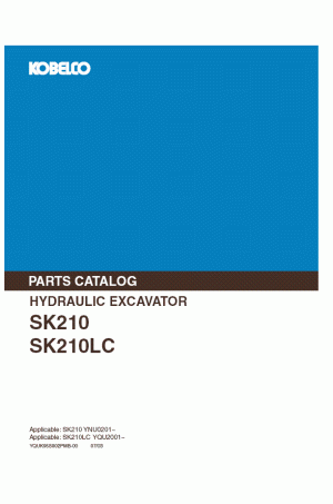 Kobelco SK210, SK210LC Parts Catalog