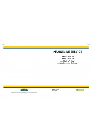 New Holland Intelliview Service Manual