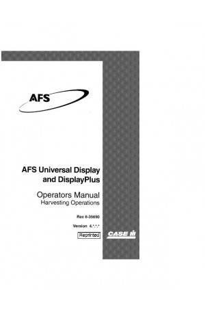 Case IH AFS Operator`s Manual