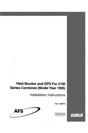 Case IH 2100, AFS Operator`s Manual