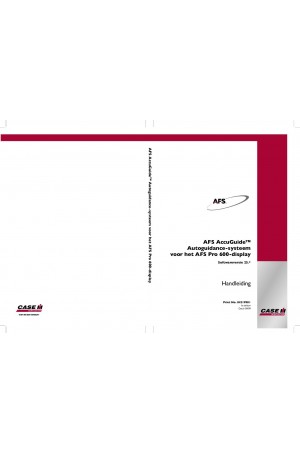 Case IH 600, AFS Operator`s Manual