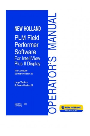 New Holland Intelliview Operator`s Manual