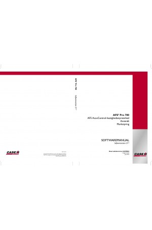 Case IH AFS PRO 700 Operator`s Manual