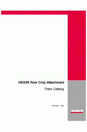 Case IH HDX3R Parts Catalog