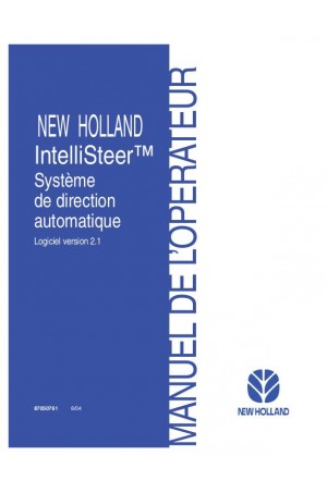 New Holland INTELLISTEER Operator`s Manual