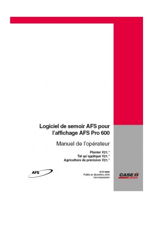 Case IH 600, AFS Operator`s Manual