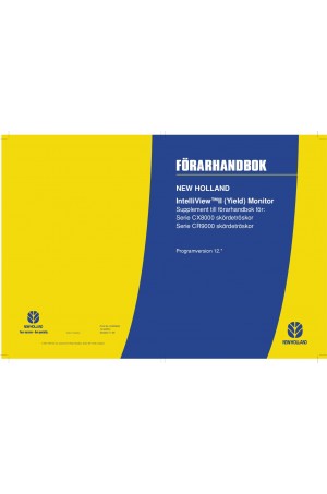 New Holland Intelliview Operator`s Manual