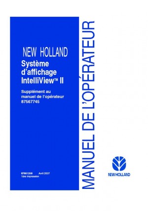 New Holland Intelliview Operator`s Manual