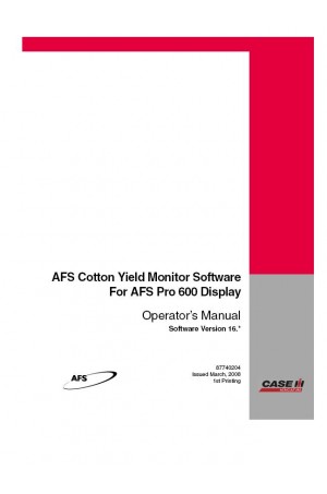 Case IH AFS Operator`s Manual