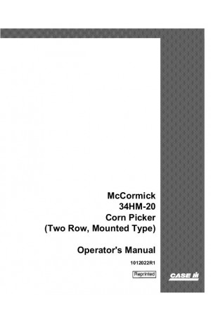 Case IH 34HM-20 Operator`s Manual