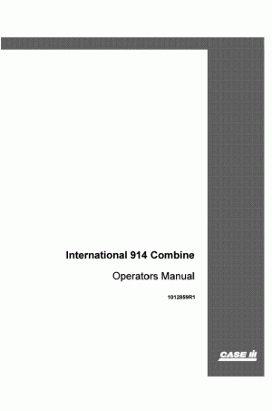 Case IH 914 Operator`s Manual