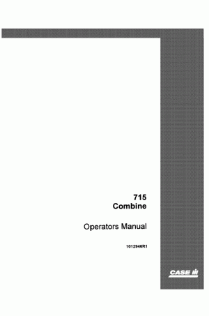 Case IH 715 Operator`s Manual