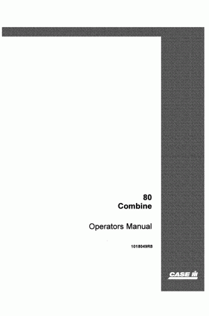Case IH 80 Operator`s Manual