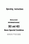 Case IH 303, 403 Operator`s Manual