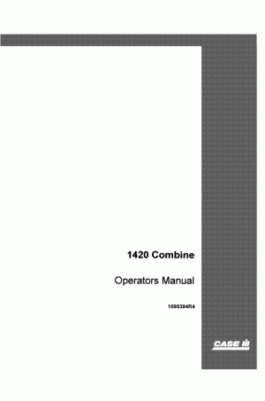 Case IH 1420 Operator`s Manual