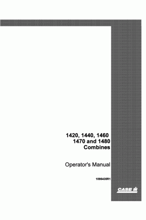 Case IH 1420, 1440, 1460, 1480 Operator`s Manual