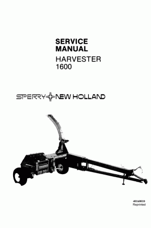 New Holland 1600 Service Manual