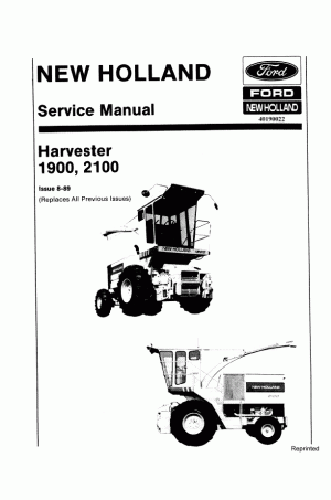 New Holland 1900, 2100 Service Manual
