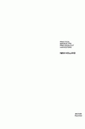 New Holland N/A Service Manual