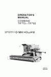 New Holland TR75 Operator`s Manual