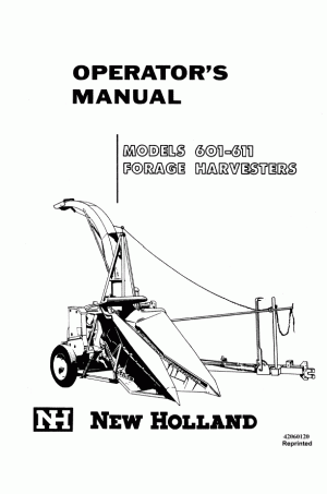 New Holland 601, 611 Operator`s Manual