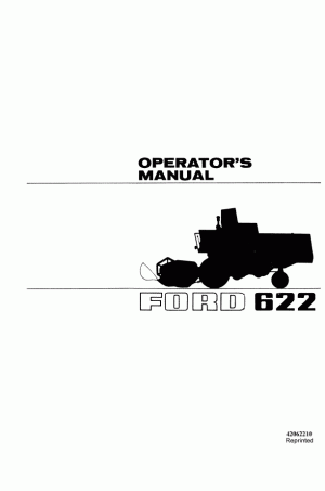 New Holland 622 Operator`s Manual