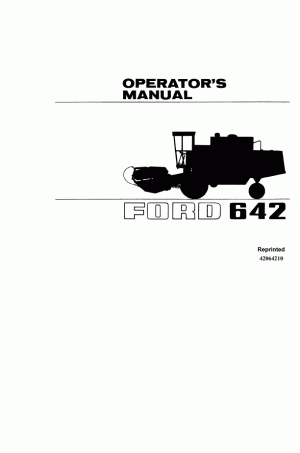 New Holland 642 Operator`s Manual
