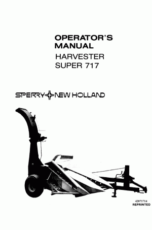 New Holland 717 Operator`s Manual