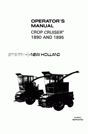 New Holland 1890, 1895 Operator`s Manual
