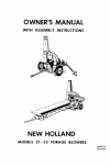 New Holland 21, 22 Operator`s Manual