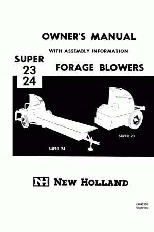 New Holland 23, 24 Operator`s Manual