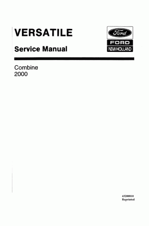 New Holland 2000 Service Manual